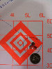 3-shot group @ 100 yards Ruger M77 .270 with Leupold 6x scope shooting Remington Core-Lokt lead tips